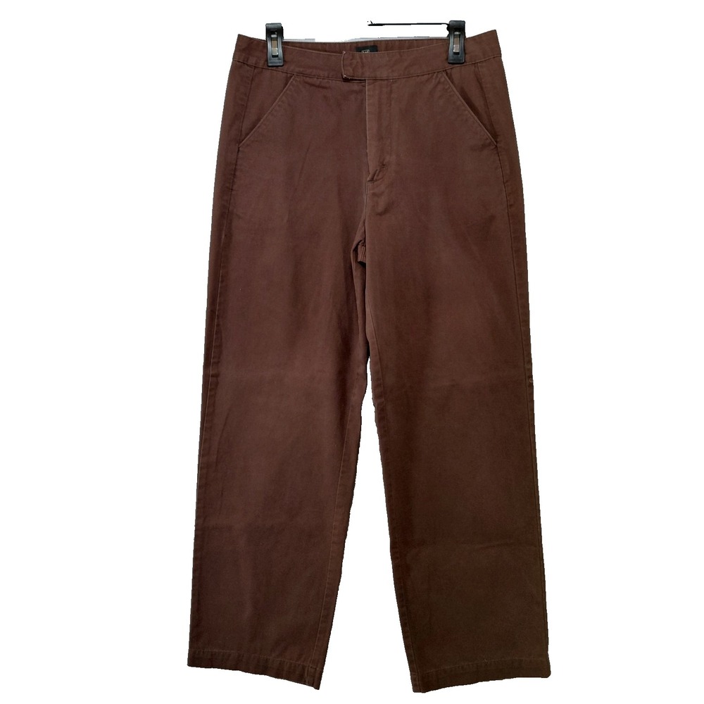 Lee Khakis Wide Leg Pants‎ Women's 10M Brown High Rise Baggy